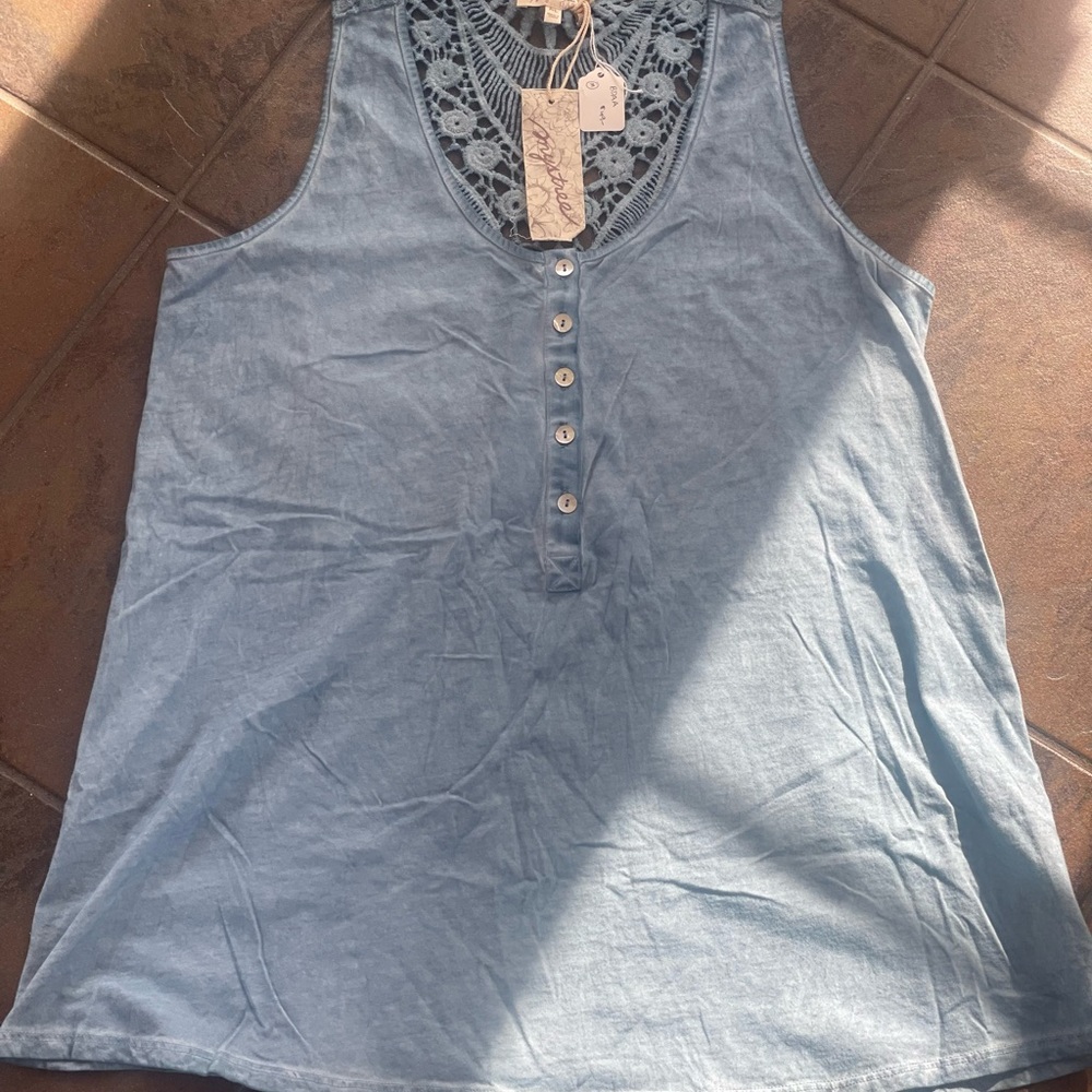Mystree new with tags tank top with crochet back detail